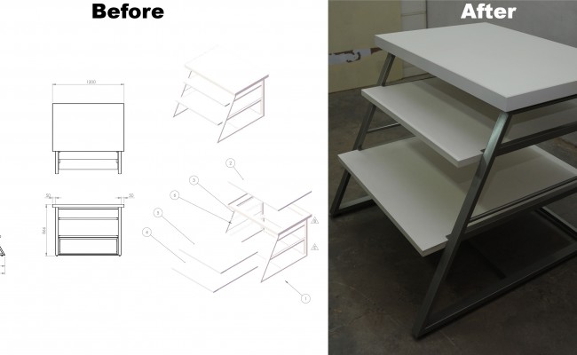 M03-117-GA Woman’s Table Unit